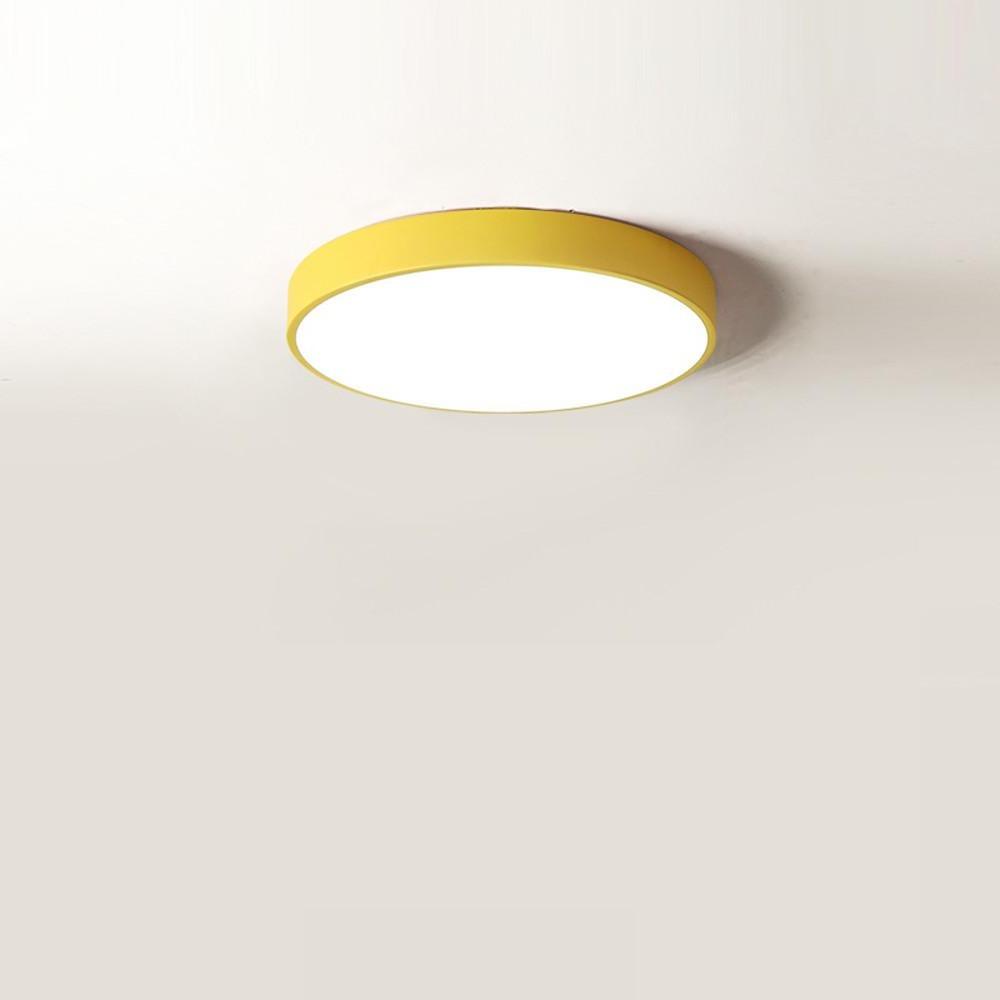 Modern Round LED Flush Mount Ceiling Light - Customizable Colors