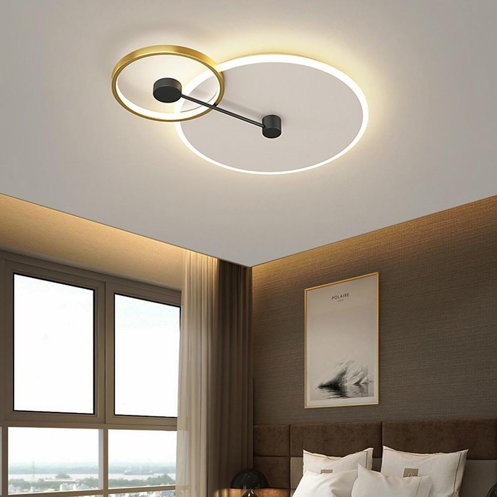 Geometric Circles Dimmable LED Flush Mount Ceiling Light