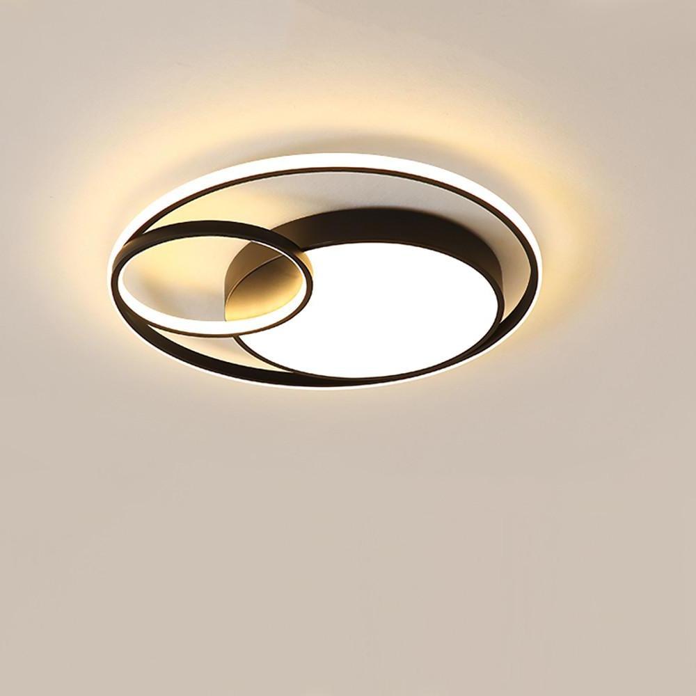 Modern Geometric LED Flush Mount Ceiling Light - Tiered Round Design
