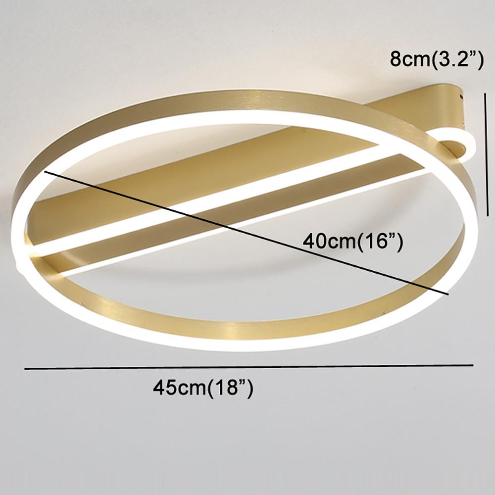 Circle Dimmable LED Flush Mount Ceiling Light Modern Aluminum