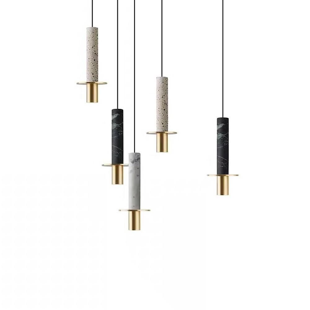 Classic Cylindrical Glass Pendant Light with LED