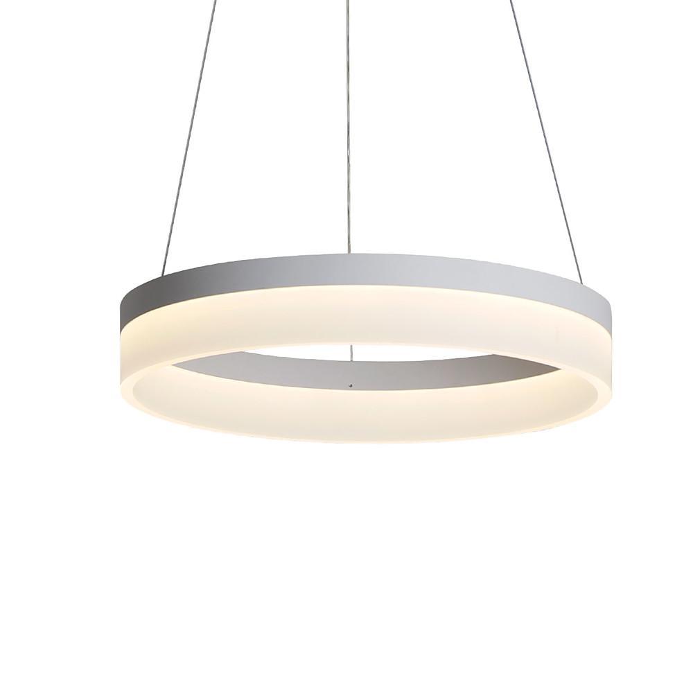 Modern Ring Pendant Light Aluminum Acrylic LED Ceiling Fixture