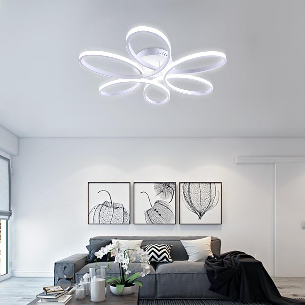 Flower Petal Dimmable LED Flush Mount Ceiling Light