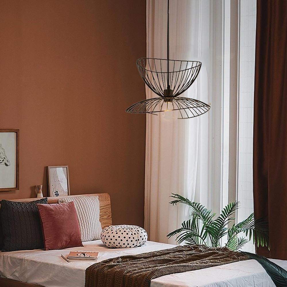 Vintage Double Wire Basket Metal Pendant Light