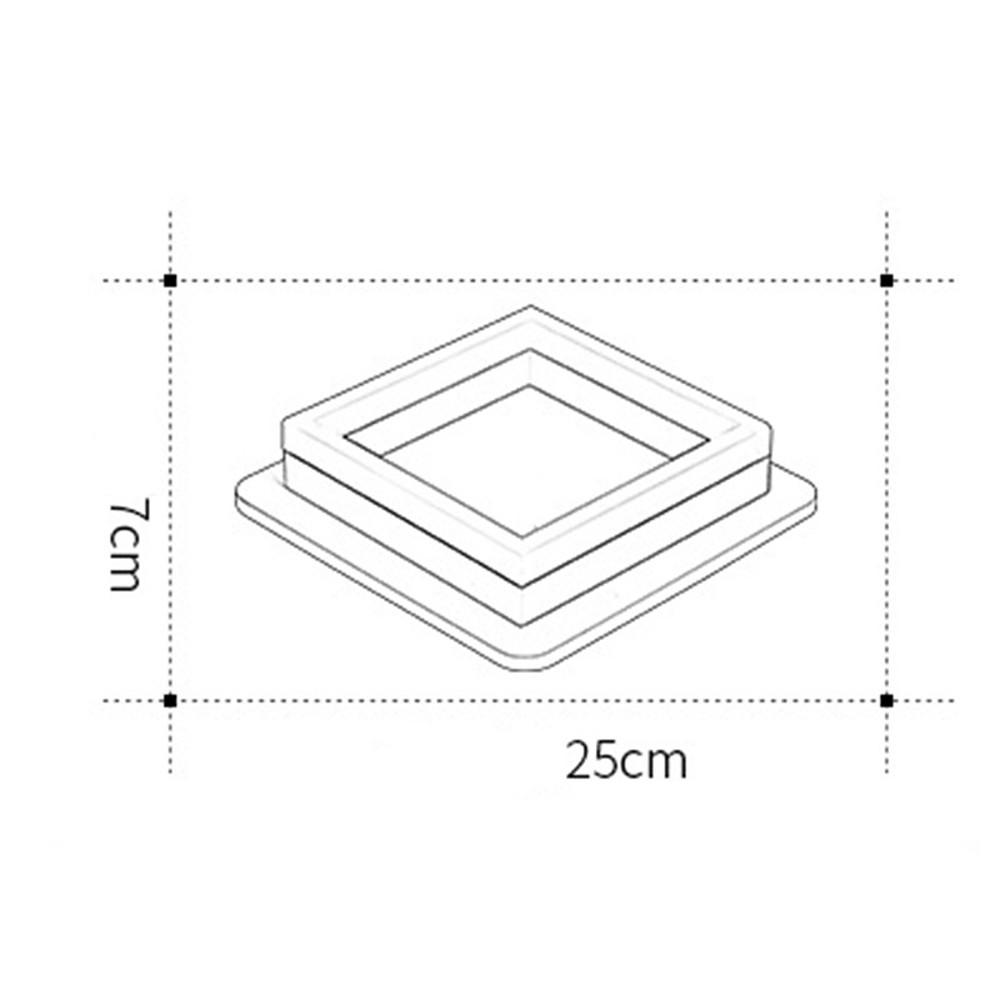 Modern Square LED Flush Mount Ceiling Light Metal Acrylic
