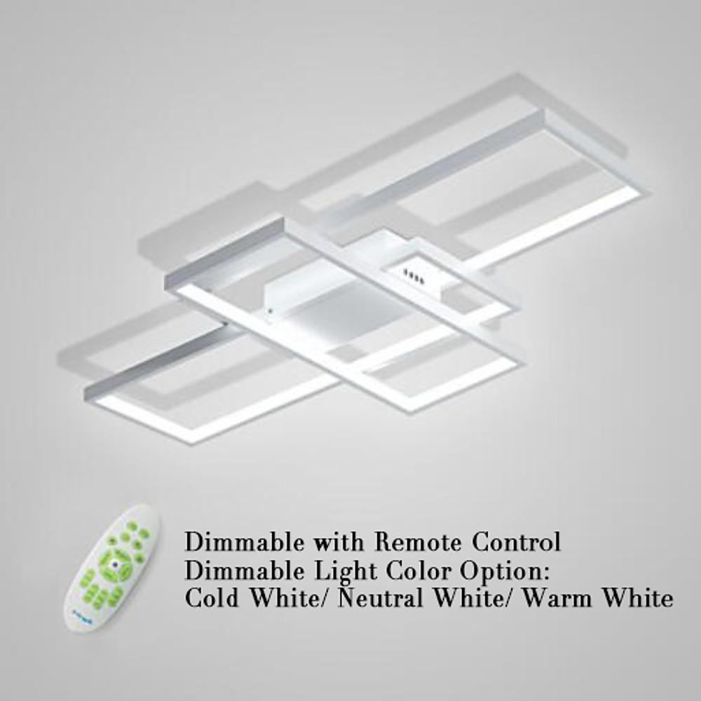 Modern Abstract LED Flush Mount Ceiling Light – Three Rectangles