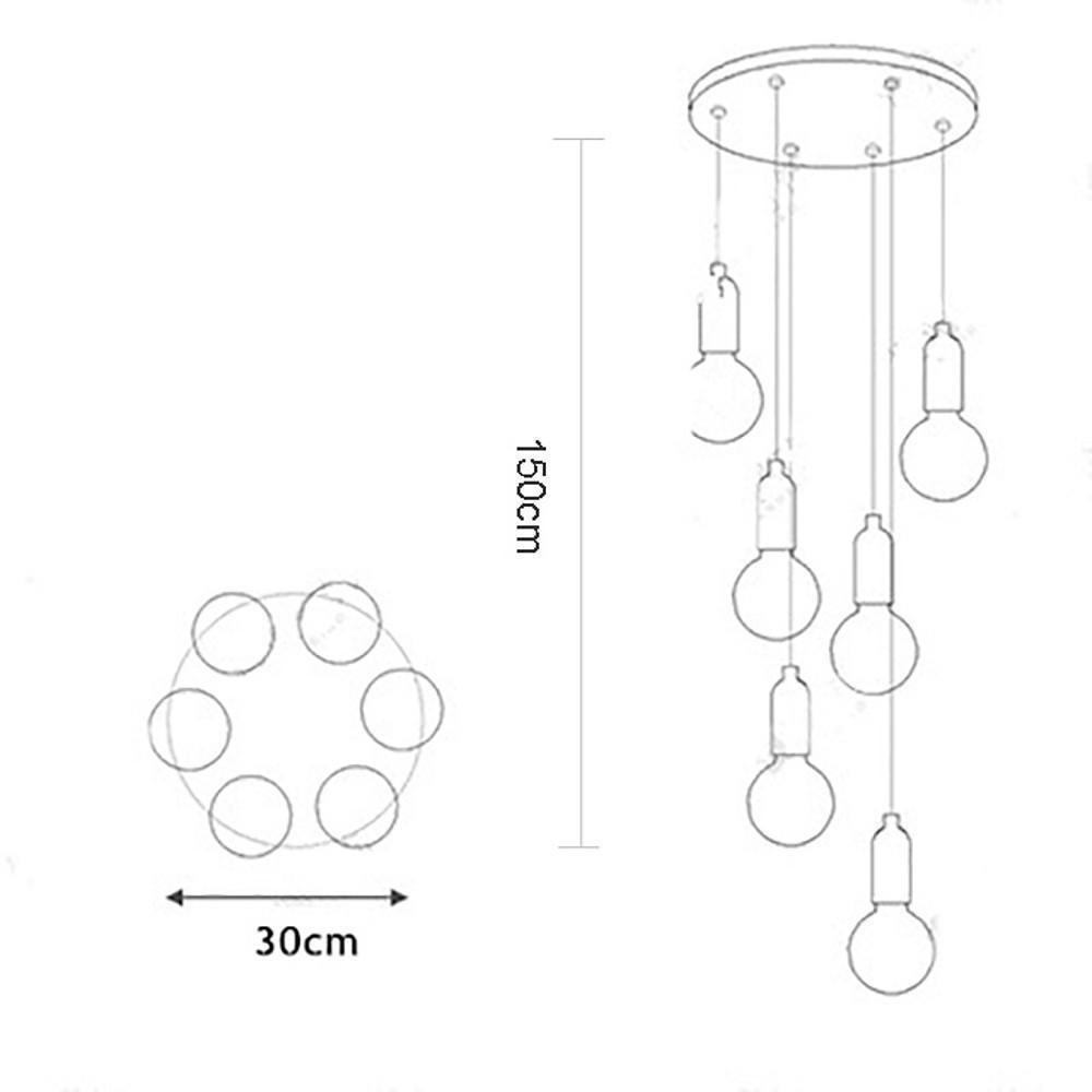 Modern Acrylic Bubble Globe LED Pendant Light Cluster Island Lamp