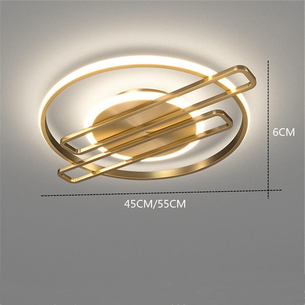 Circular Linear LED Flush Mount Ceiling Light – Dimmable Nordic Design