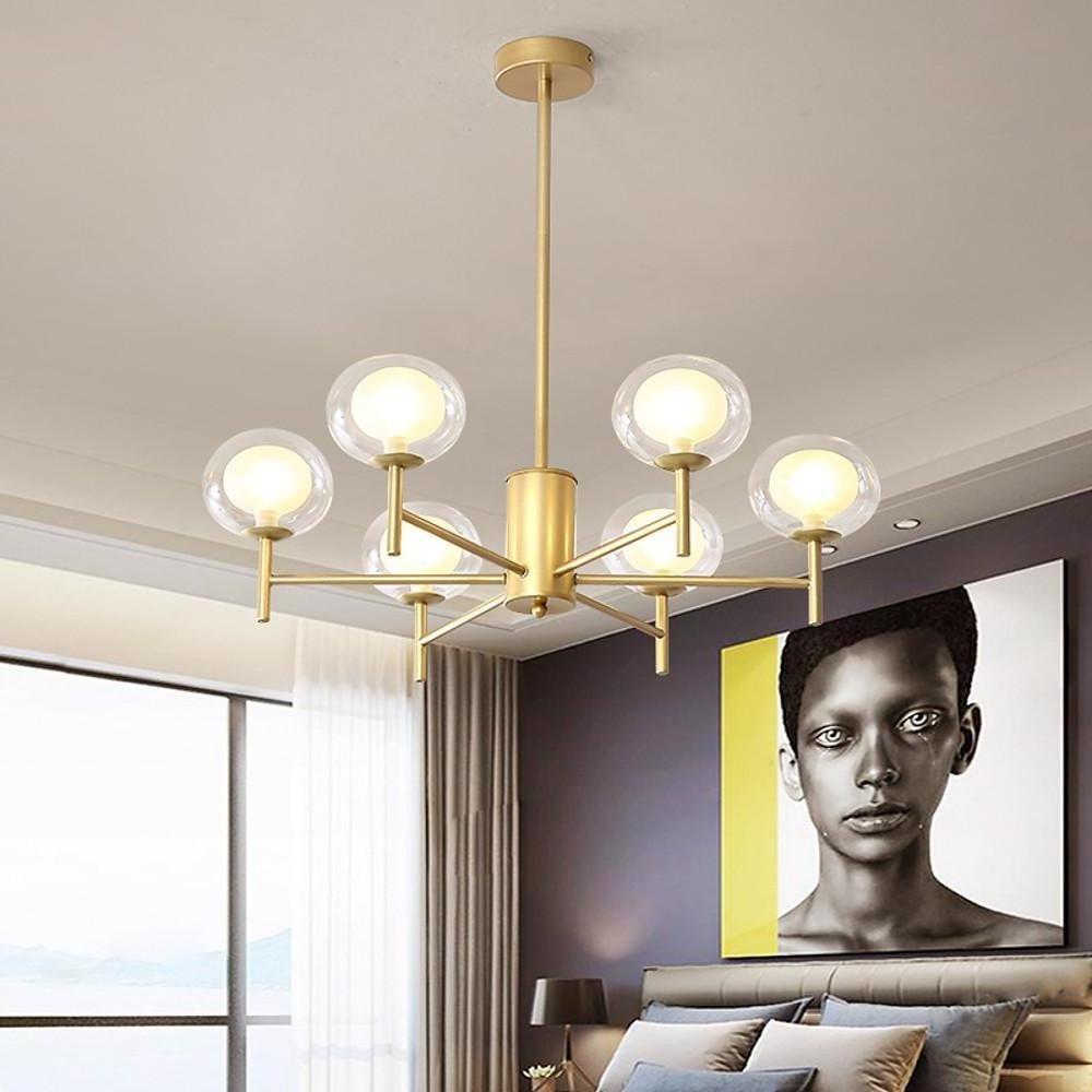 Sputnik Chandelier 18-Light Glass Bubble Industrial Modern Pendant