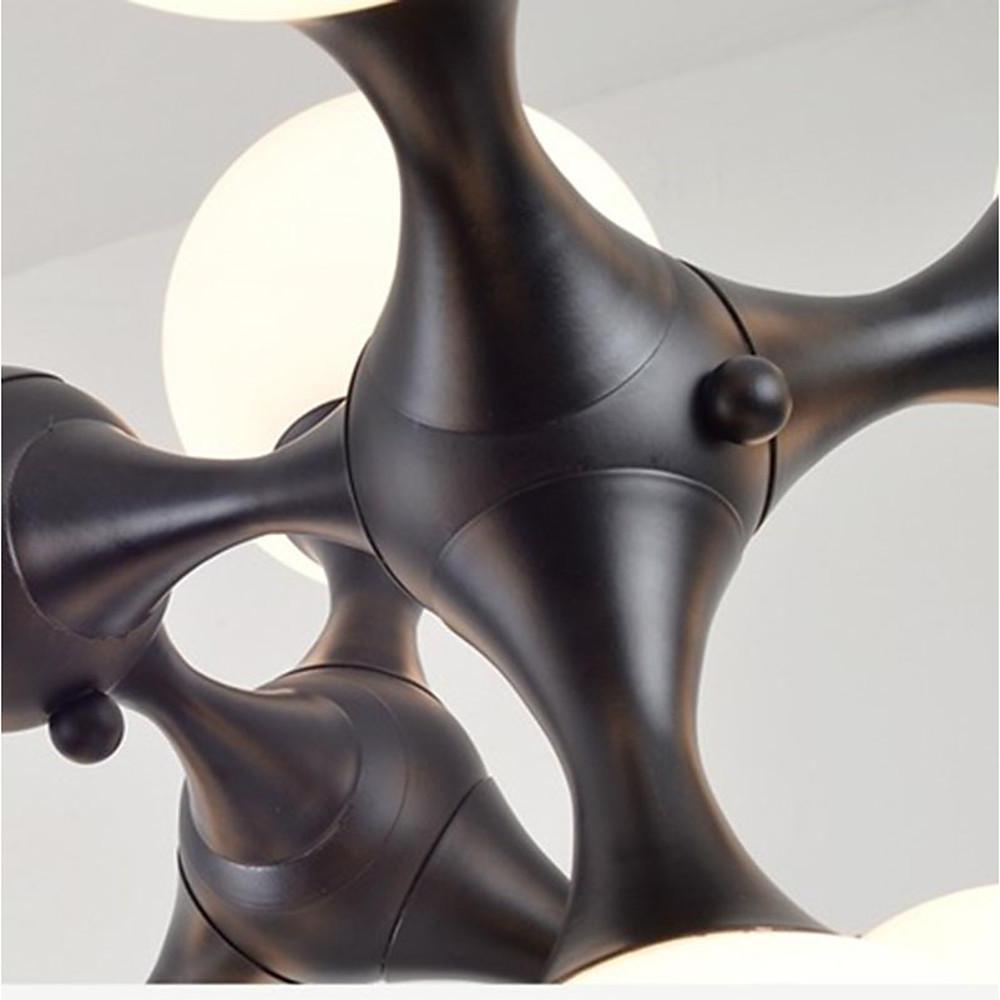 Modern Sputnik Chandelier with 9 Glass Globe Shades