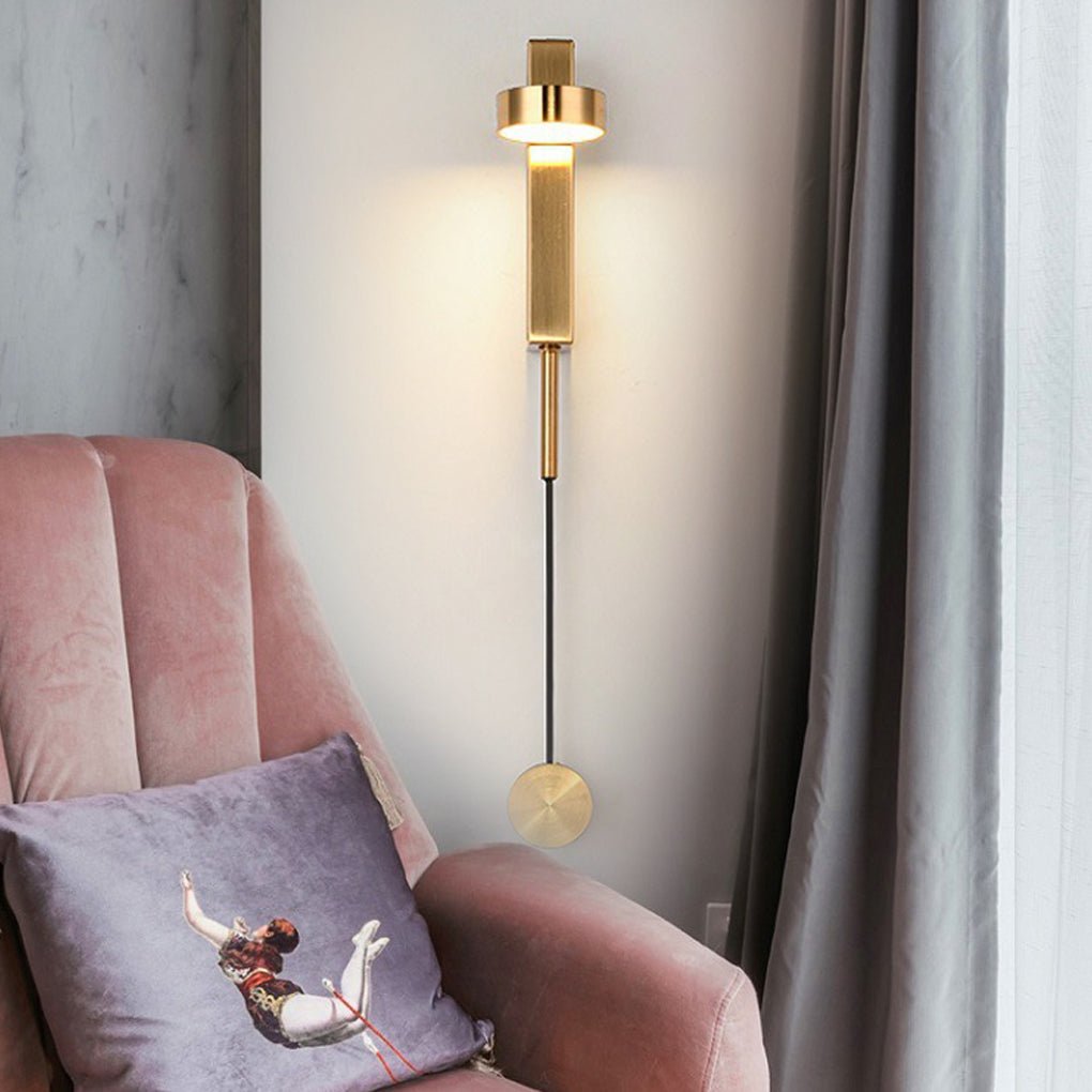 Modern Adjustable LED Wall Sconce with Rotary Switch