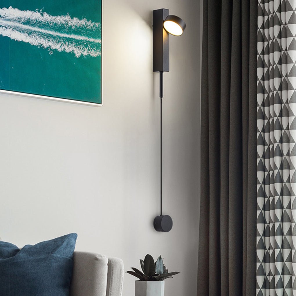 Modern Adjustable LED Wall Sconce with Rotary Switch