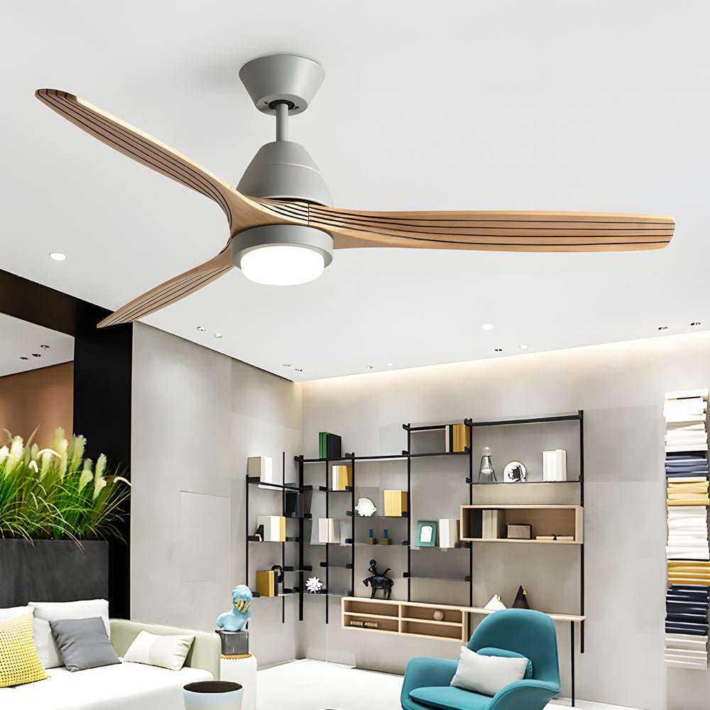 52 Inch Wooden Ceiling Fan Light with Remote Control