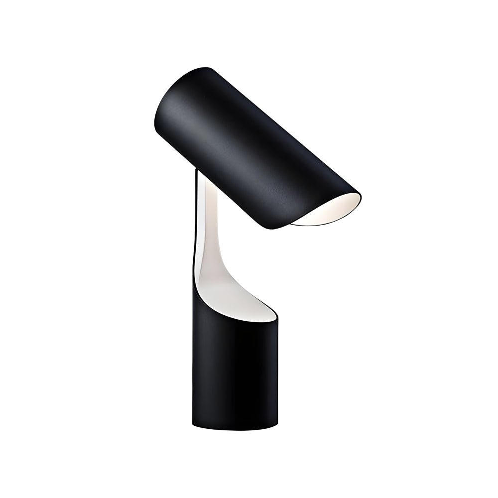 Modern Black Adjustable LED Desk Lamp with Cylinder Design