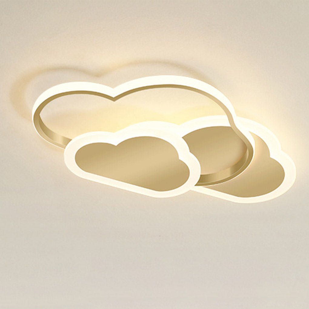 Modern Cloud Shape LED Ceiling Light with Arc Design 32W