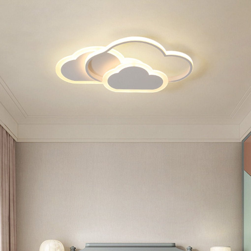 Modern Cloud Shape LED Ceiling Light with Arc Design 32W