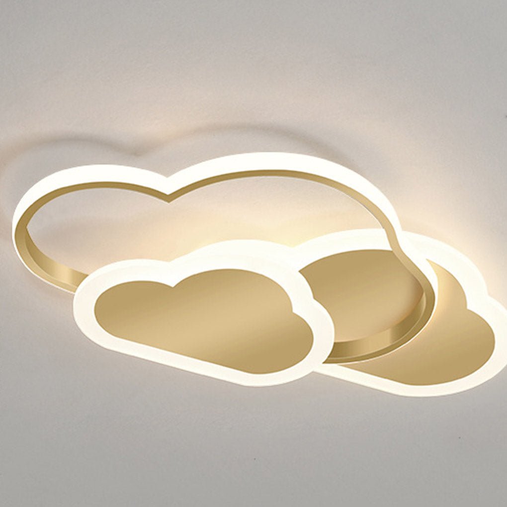 Modern Cloud Shape LED Ceiling Light with Arc Design 32W