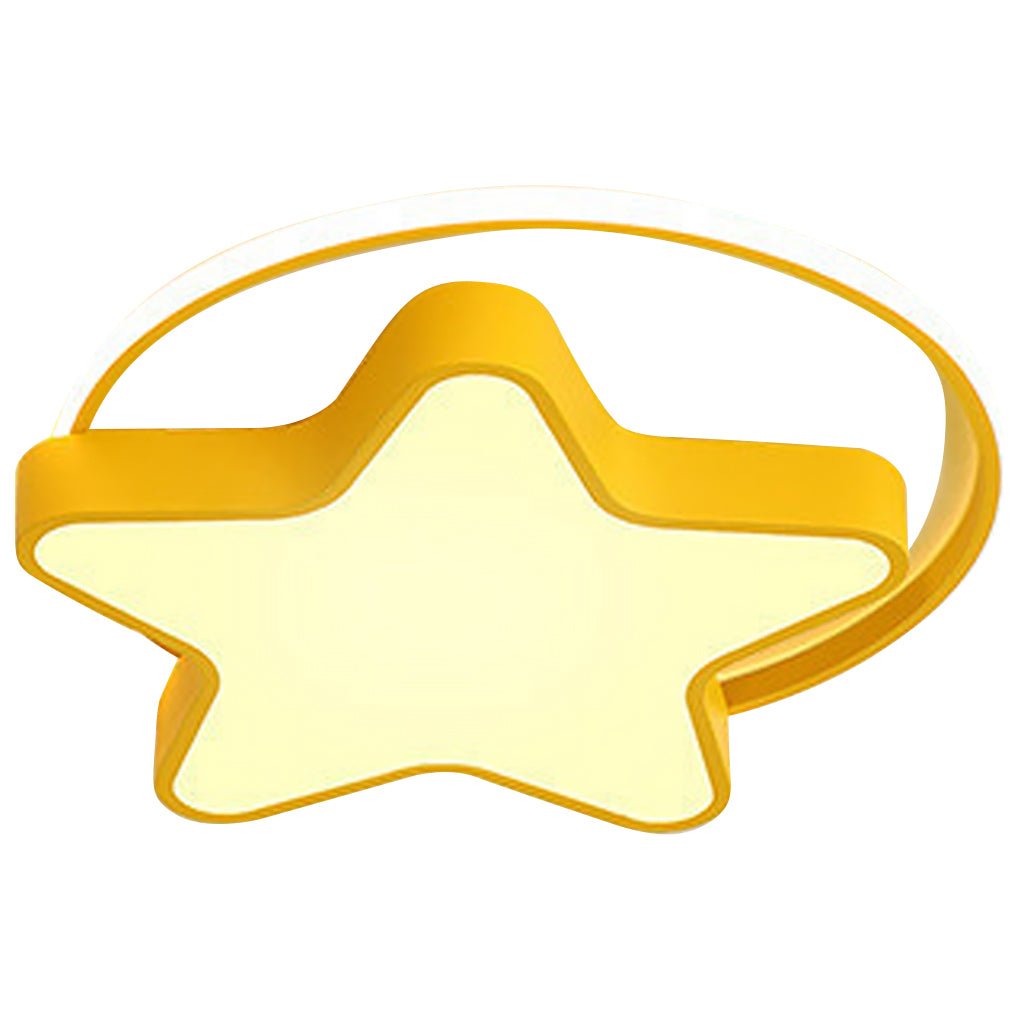 Star-Shaped LED Ceiling Light with Three Color Dimming for Kids Room