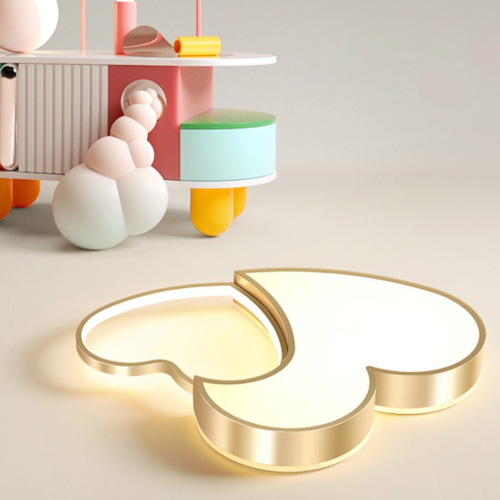 Heart-Shaped LED Dimmable Ceiling Light - Acrylic & Metal Finish