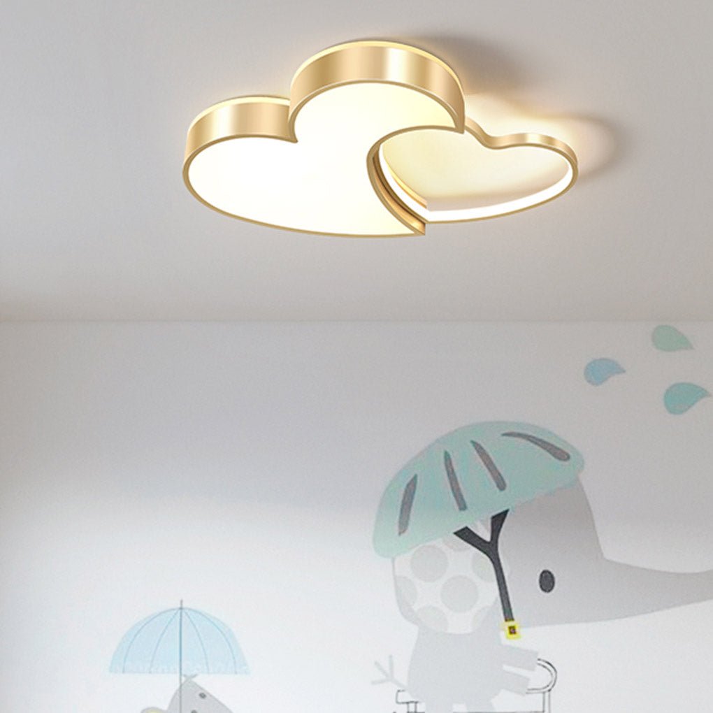 Heart-Shaped LED Dimmable Ceiling Light - Acrylic & Metal Finish