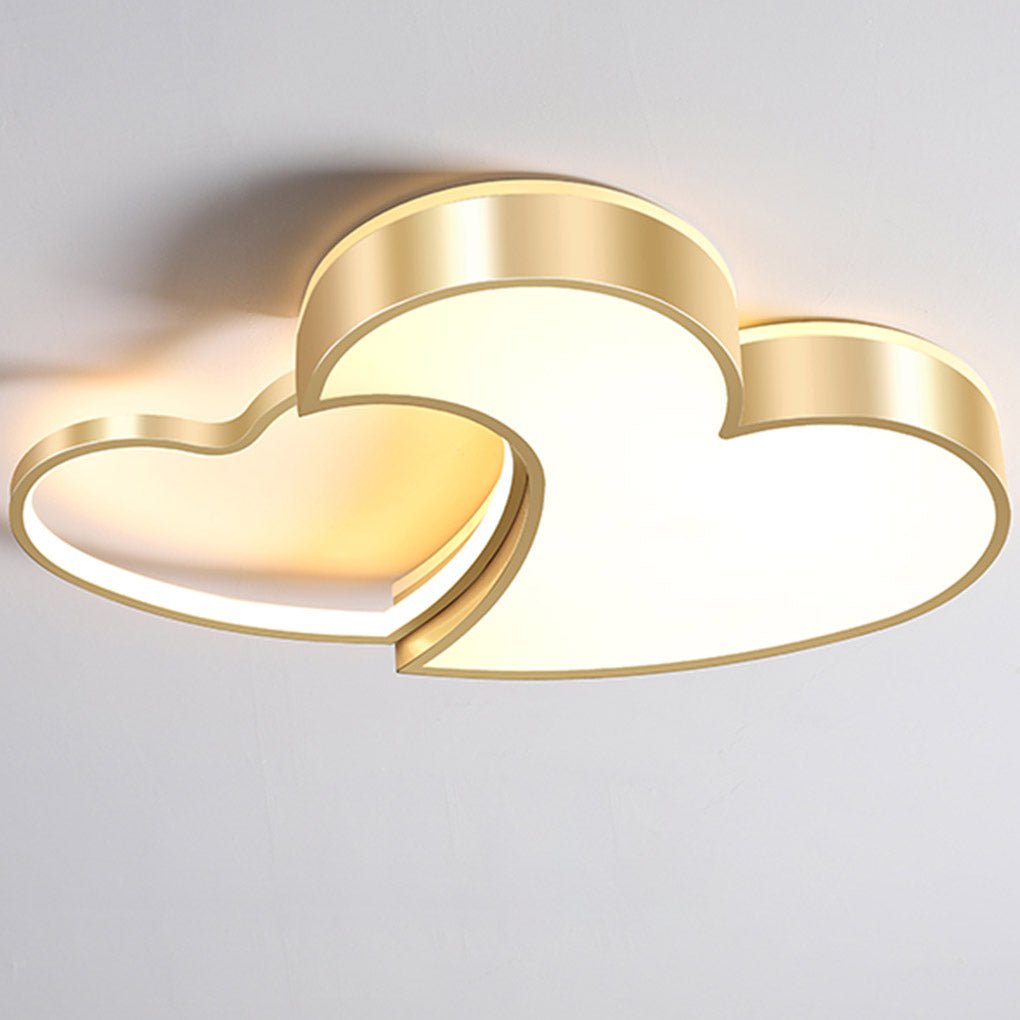Heart-Shaped LED Dimmable Ceiling Light - Acrylic & Metal Finish