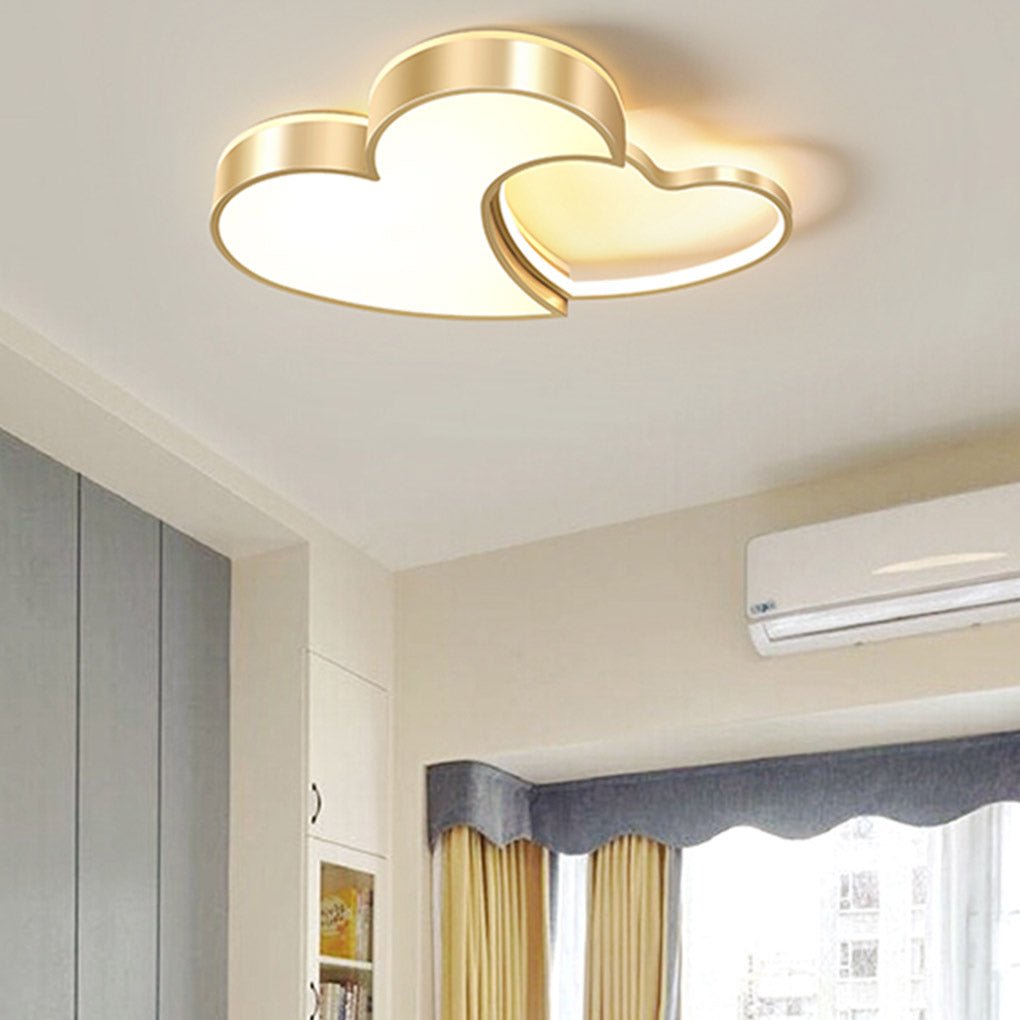 Heart-Shaped LED Dimmable Ceiling Light - Acrylic & Metal Finish