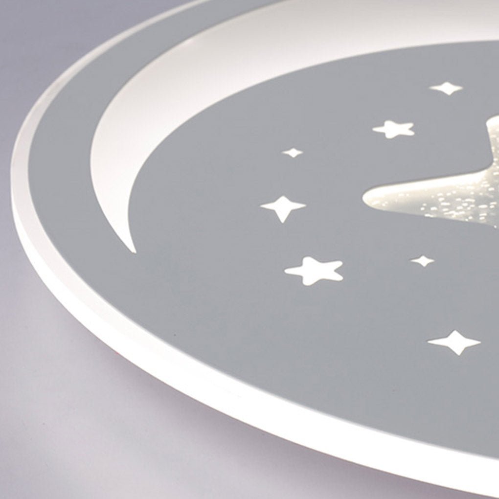 Modern Ultra-Thin LED Flush Mount Ceiling Light with Remote Control