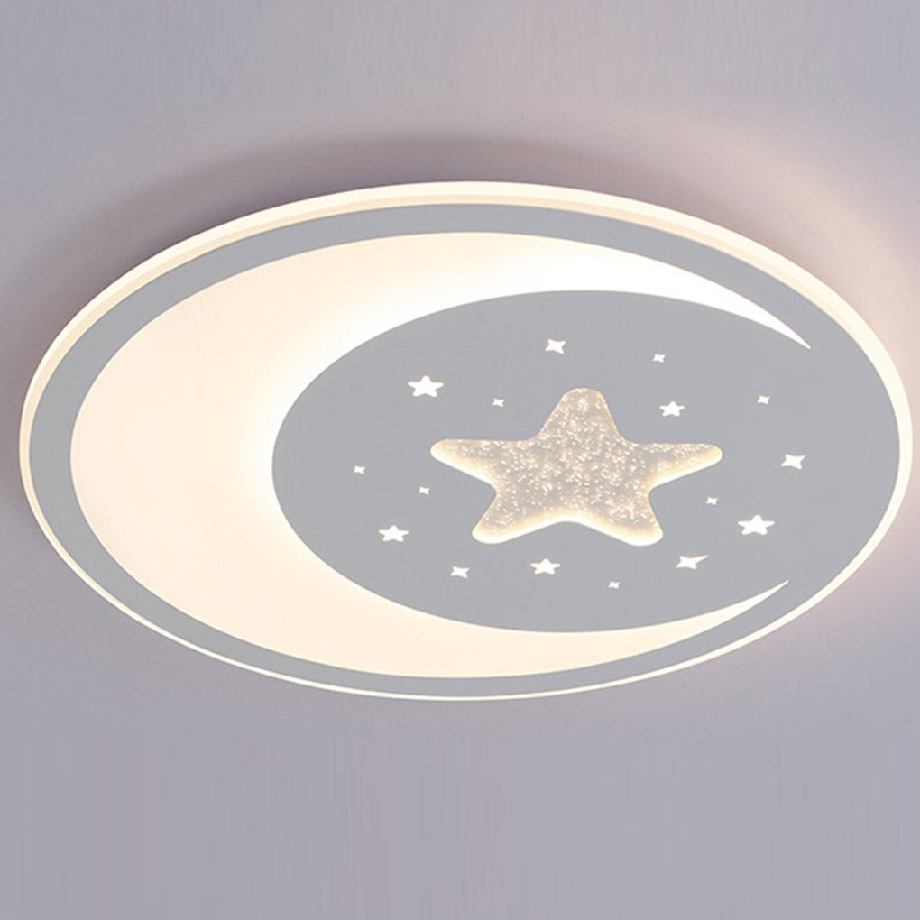 Modern Ultra-Thin LED Flush Mount Ceiling Light with Remote Control