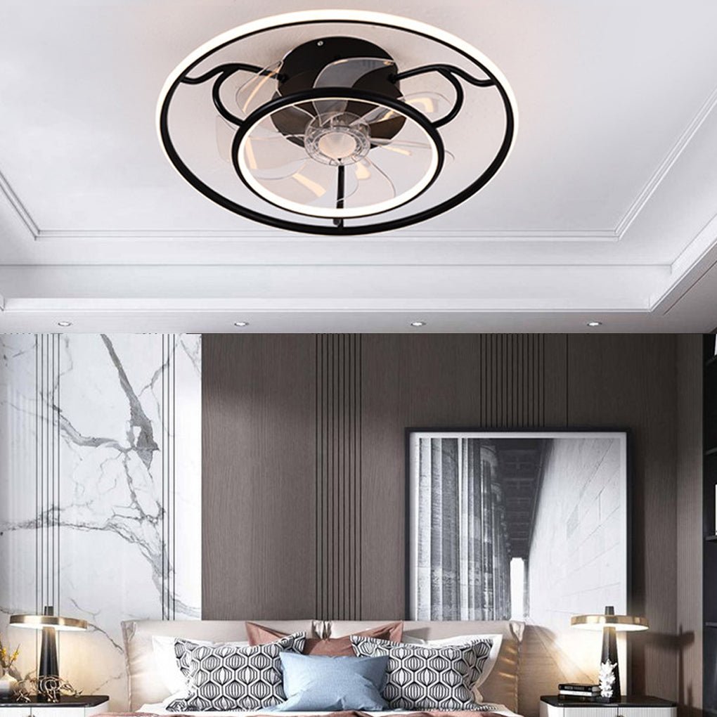 Modern Ceiling Fan Light with Dimming & Remote Control