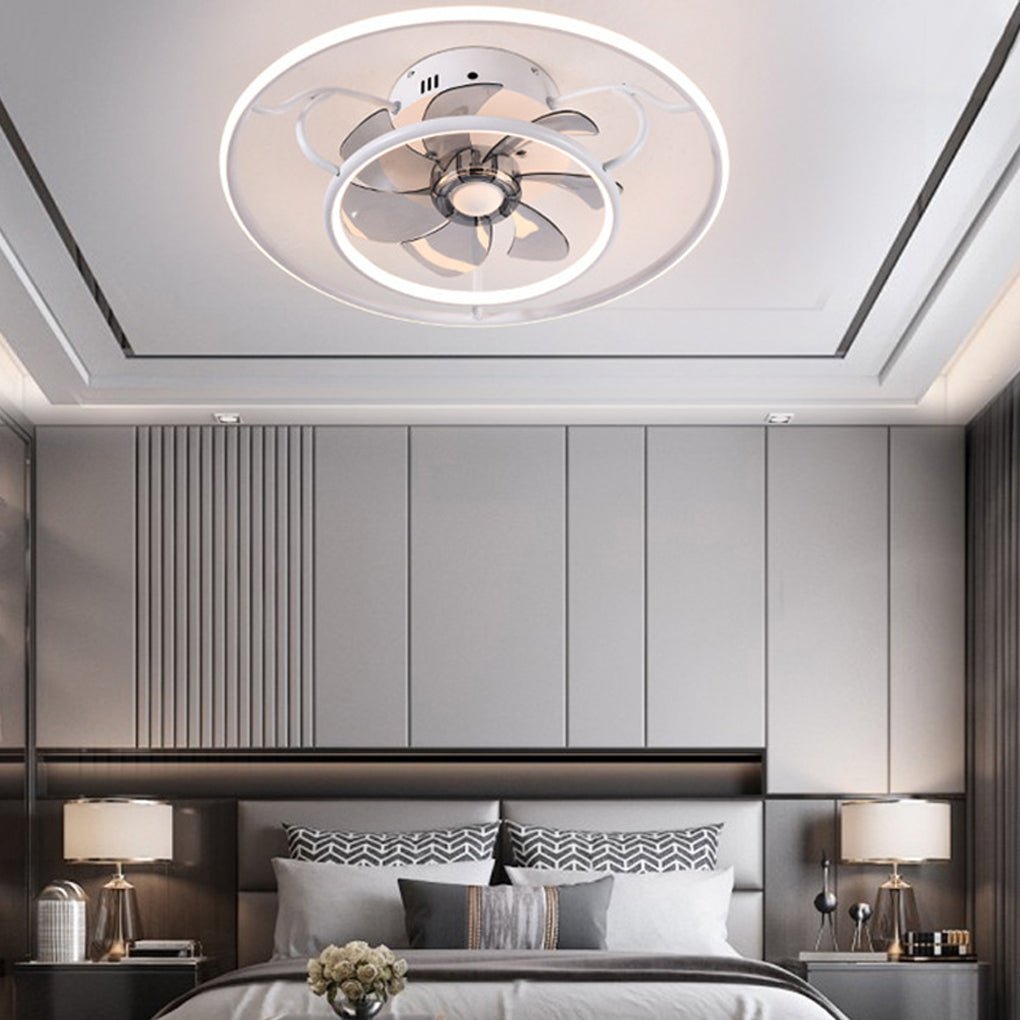 Modern Ceiling Fan Light with Dimming & Remote Control