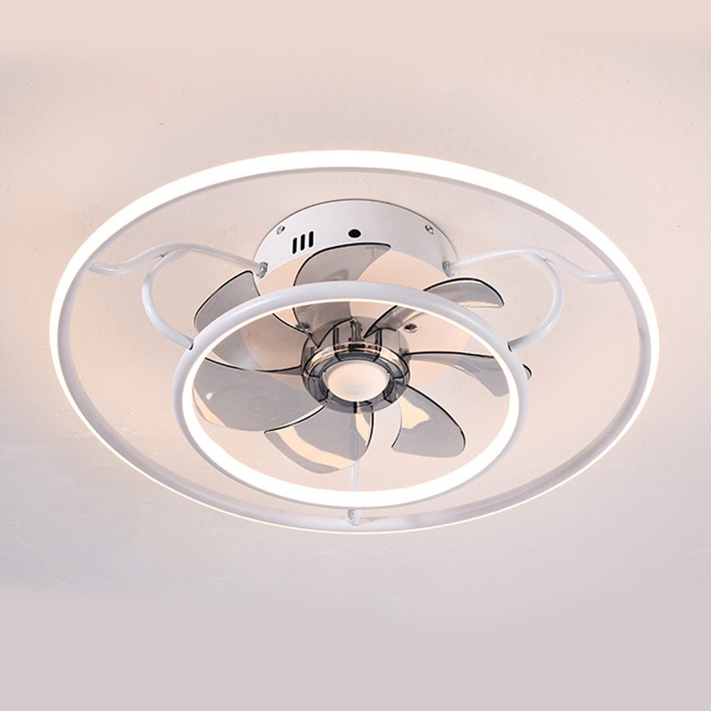 Modern Ceiling Fan Light with Dimming & Remote Control