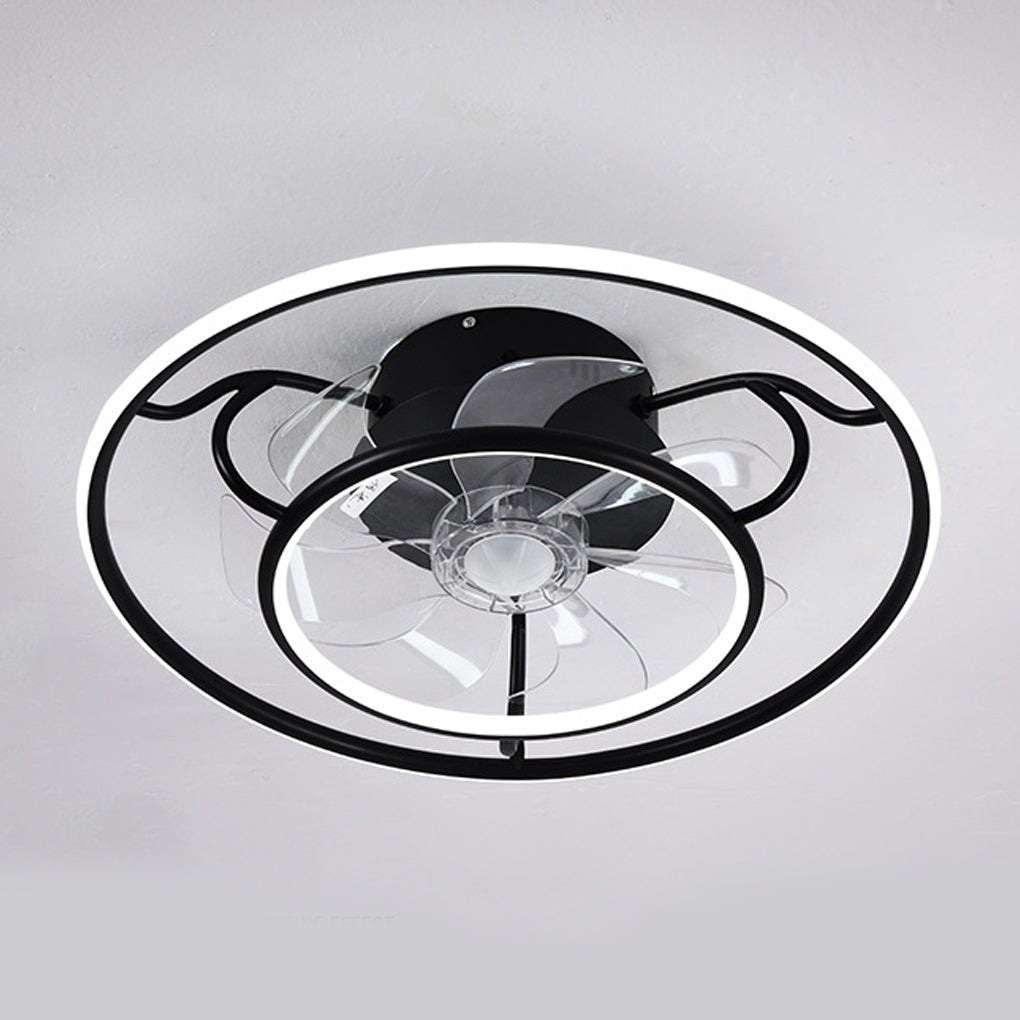 Modern Ceiling Fan Light with Dimming & Remote Control