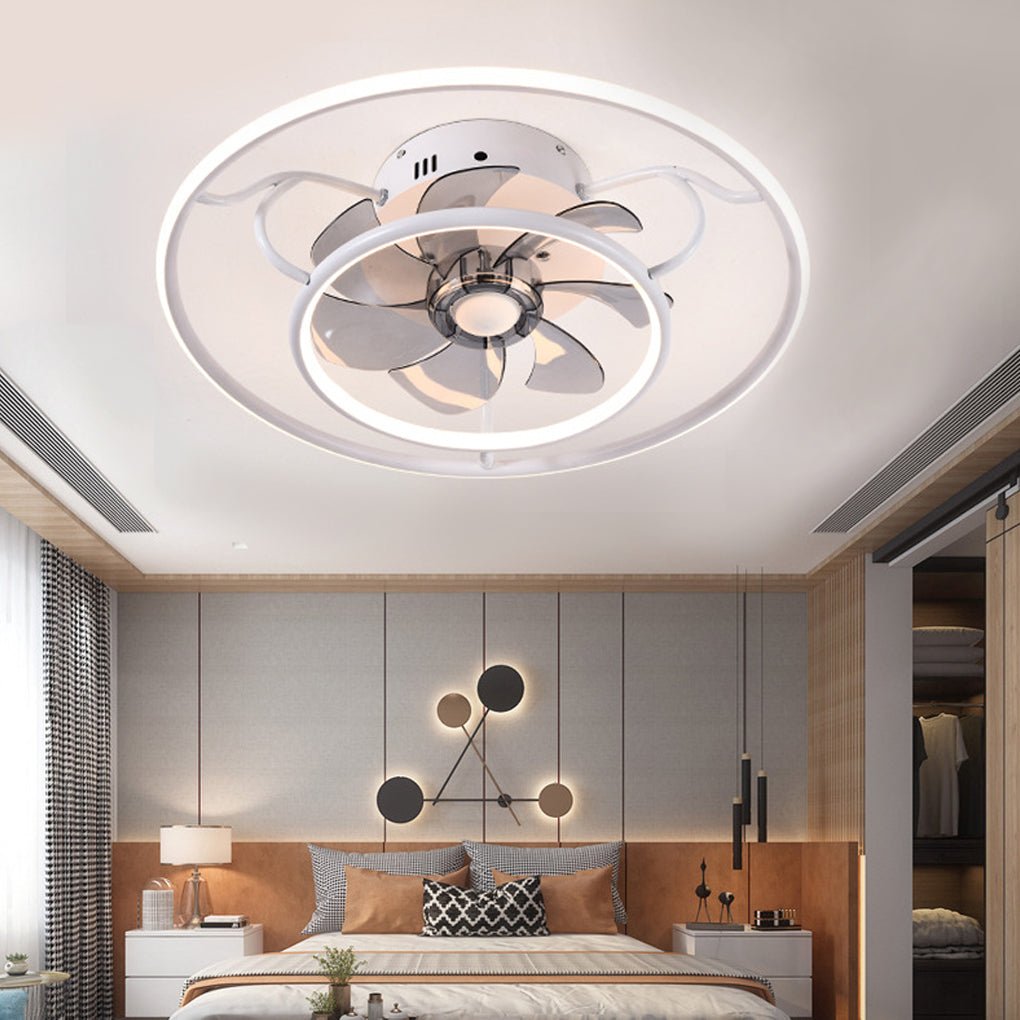 Modern Ceiling Fan Light with Dimming & Remote Control