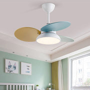 Modern Kids Ceiling Fan with LED Light - Reversible & Silent