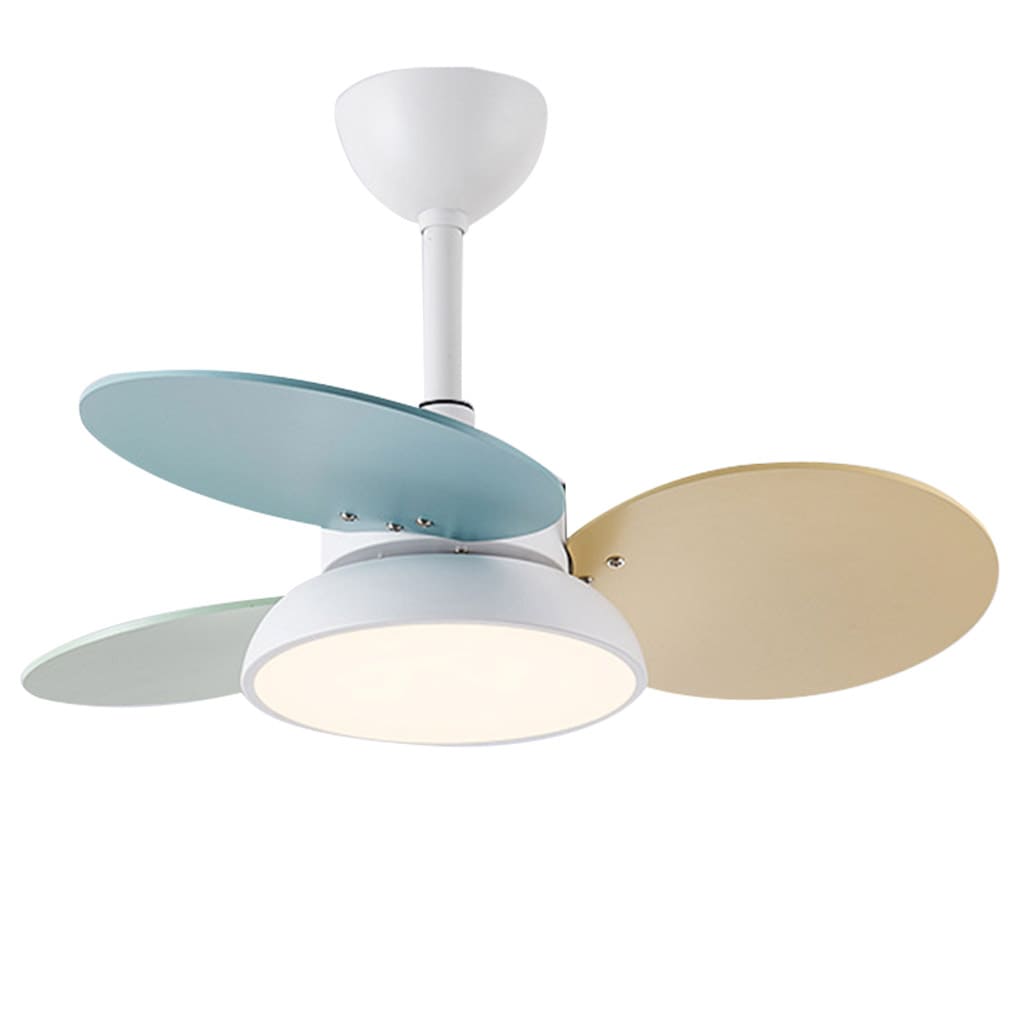 Modern Kids Ceiling Fan with LED Light - Reversible & Silent