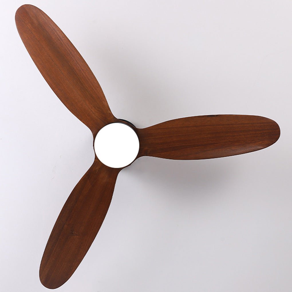 Silent LED Ceiling Fan with Light - Modern Nordic Flush Mount