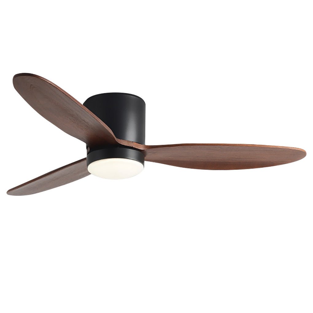 Silent LED Ceiling Fan with Light - Modern Nordic Flush Mount