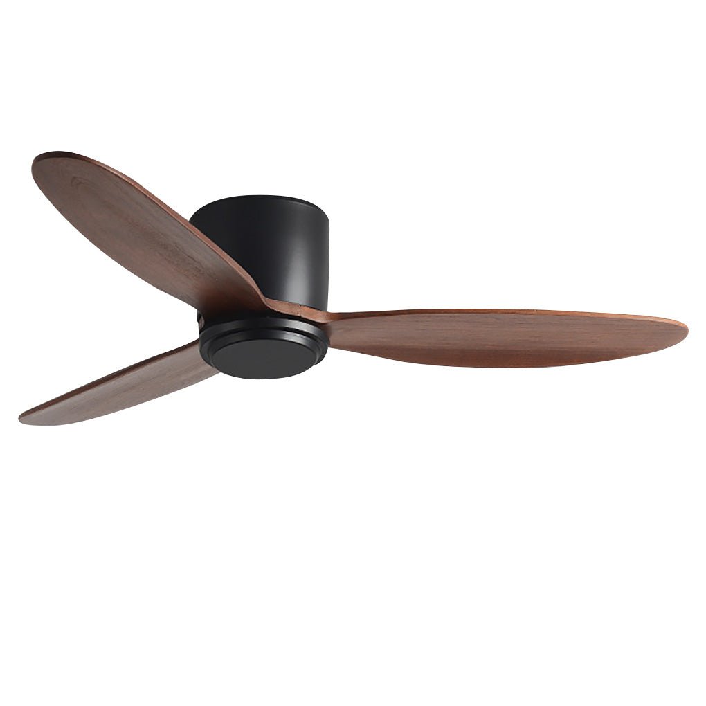 Silent LED Ceiling Fan with Light - Modern Nordic Flush Mount