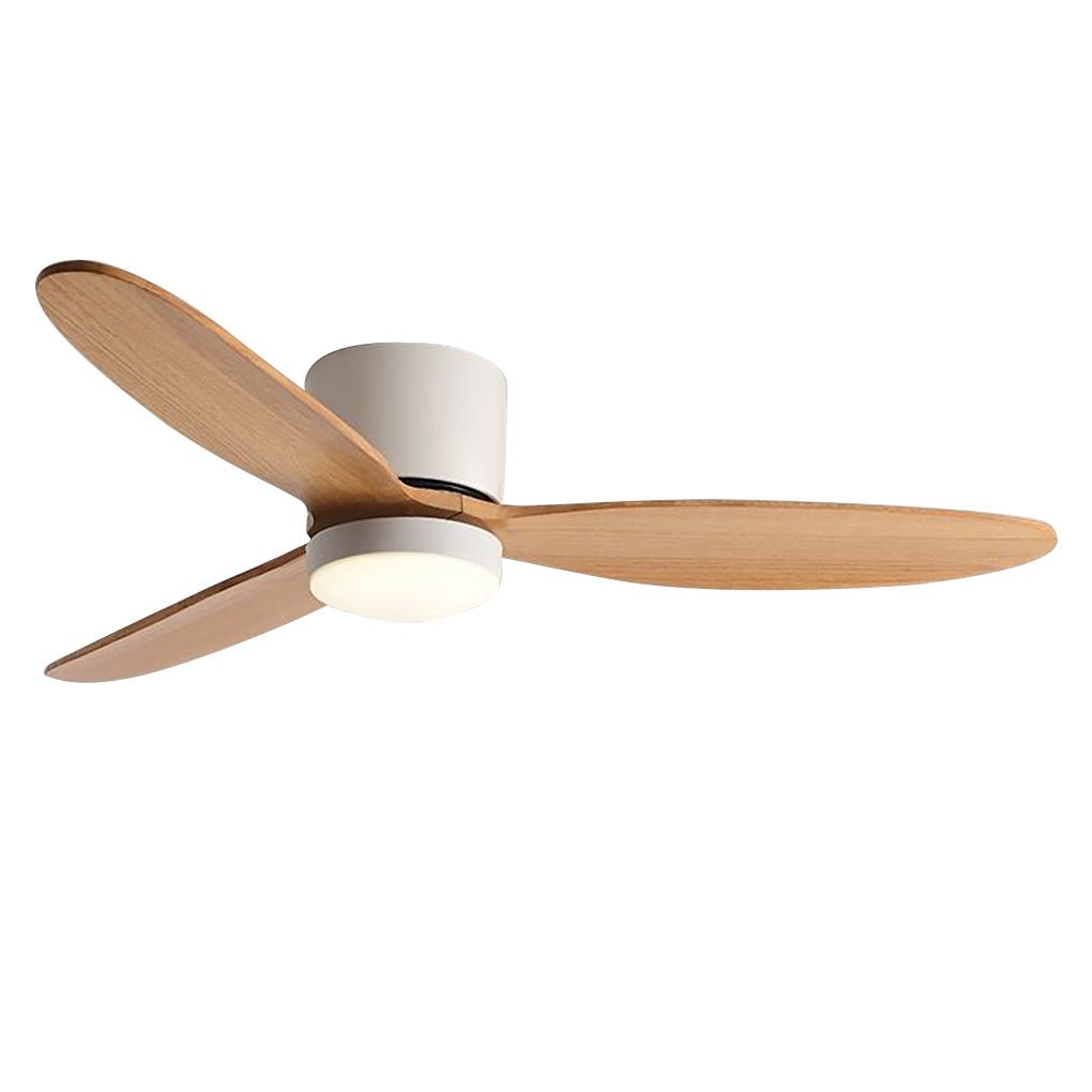 Silent LED Ceiling Fan with Light - Modern Nordic Flush Mount