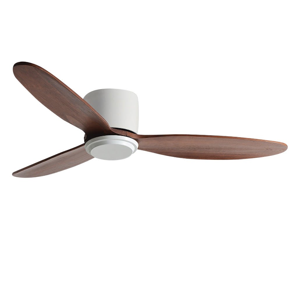 Silent LED Ceiling Fan with Light - Modern Nordic Flush Mount