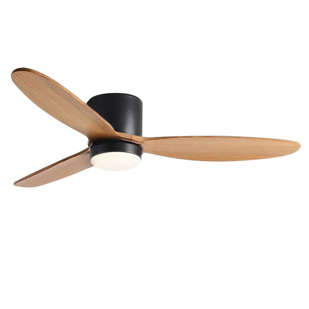 Silent LED Ceiling Fan with Light - Modern Nordic Flush Mount