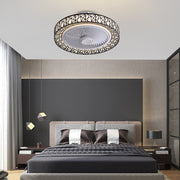 Modern Bladeless Ceiling Fan with Dimmable LED Light