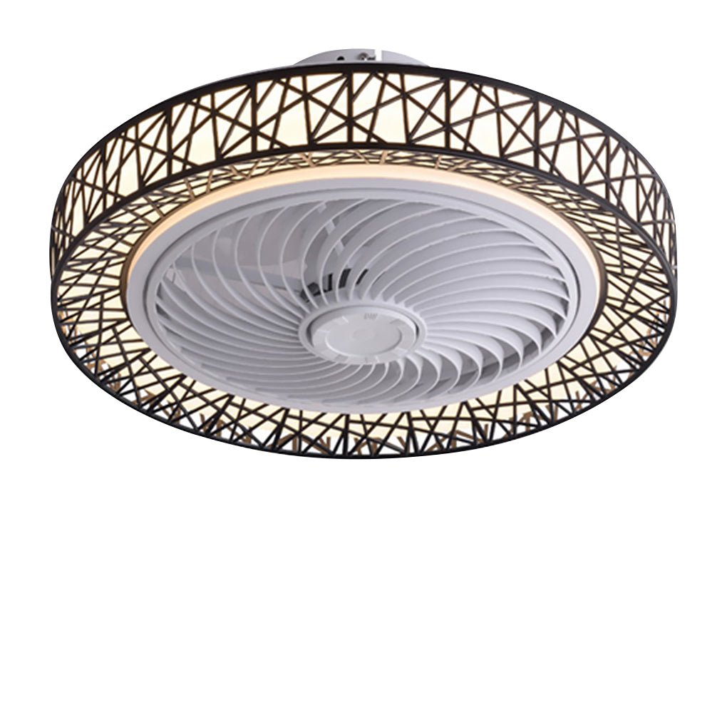 Modern Bladeless Ceiling Fan with Dimmable LED Light