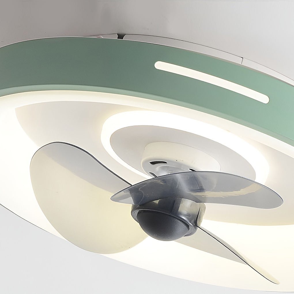 Modern Ultra-Thin Silent Ceiling Fan with LED Light & Remote