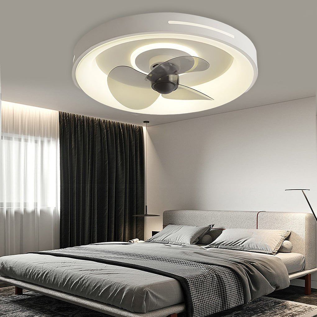 Modern Ultra-Thin Silent Ceiling Fan with LED Light & Remote