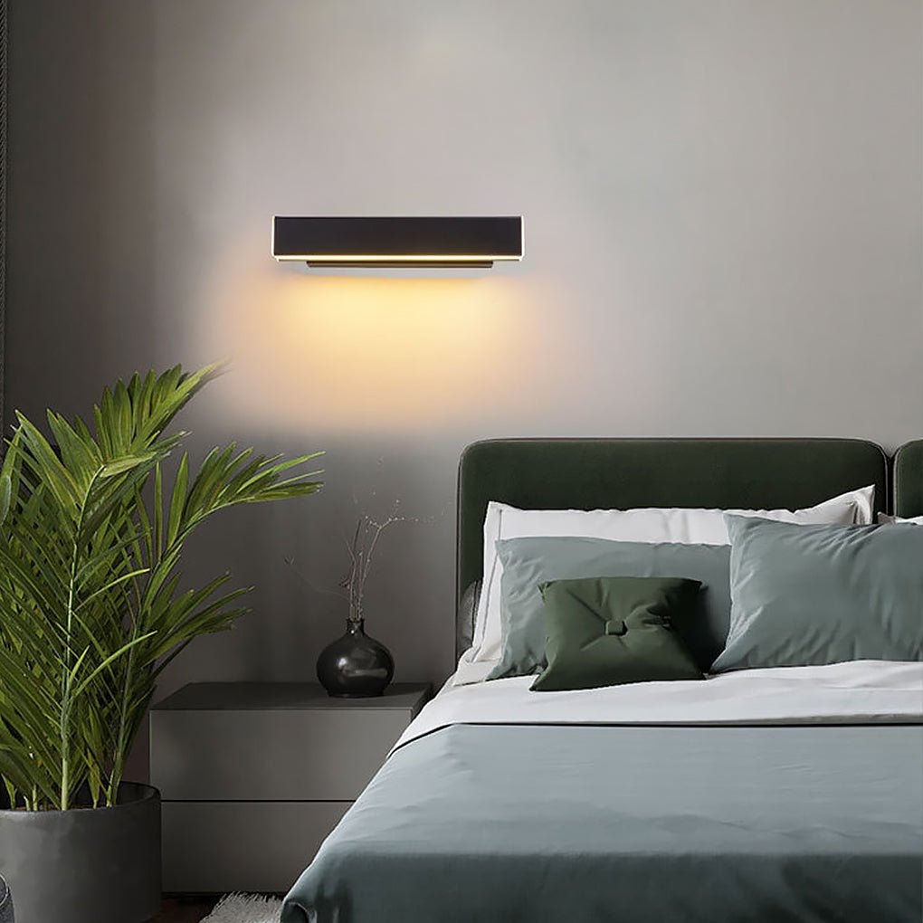 Minimalist 360° Rotatable LED Wall Light – Aluminum & Acrylic
