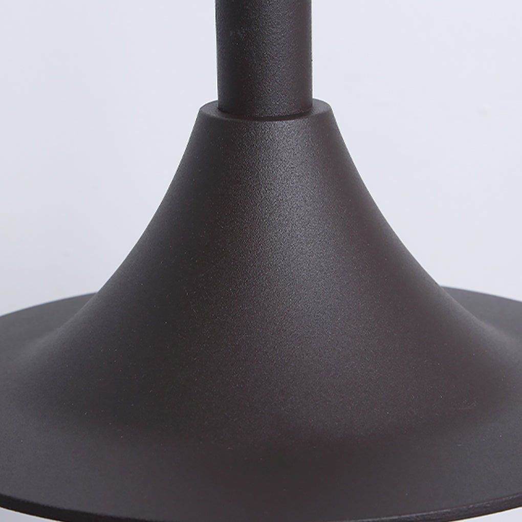 Modern Arc Arm LED Outdoor Post Lamp - Die-Cast Aluminum