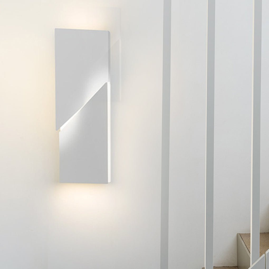 Geometric LED Wall Sconce with Stepless Dimming - Modern Minimalist