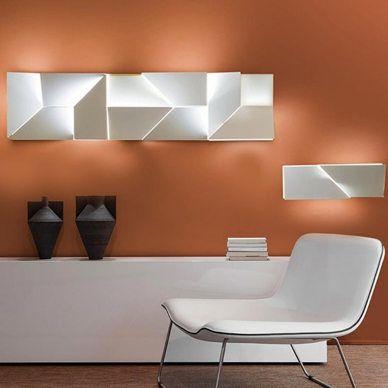 Geometric LED Wall Sconce with Stepless Dimming - Modern Minimalist