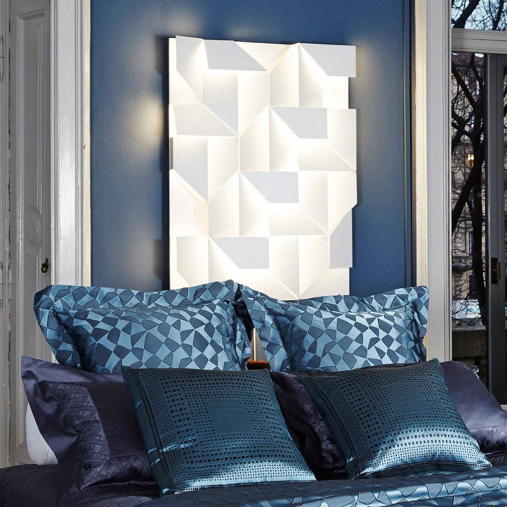 Geometric LED Wall Sconce with Stepless Dimming - Modern Minimalist